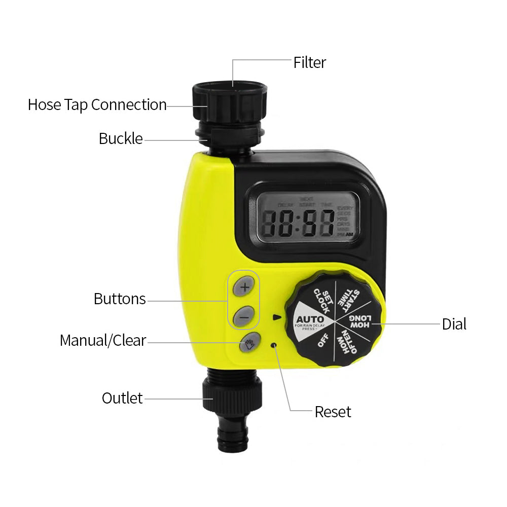 Automatic Garden Watering System with Timer Control
