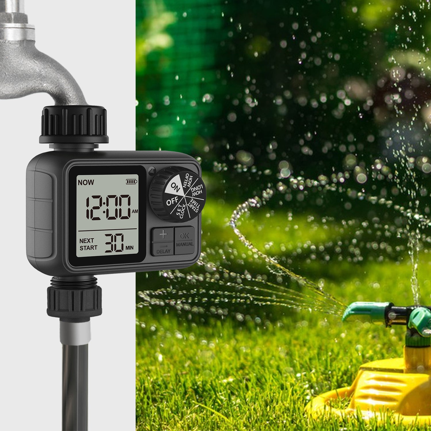 Automatic Plant Watering Timer | Dual Outlet System