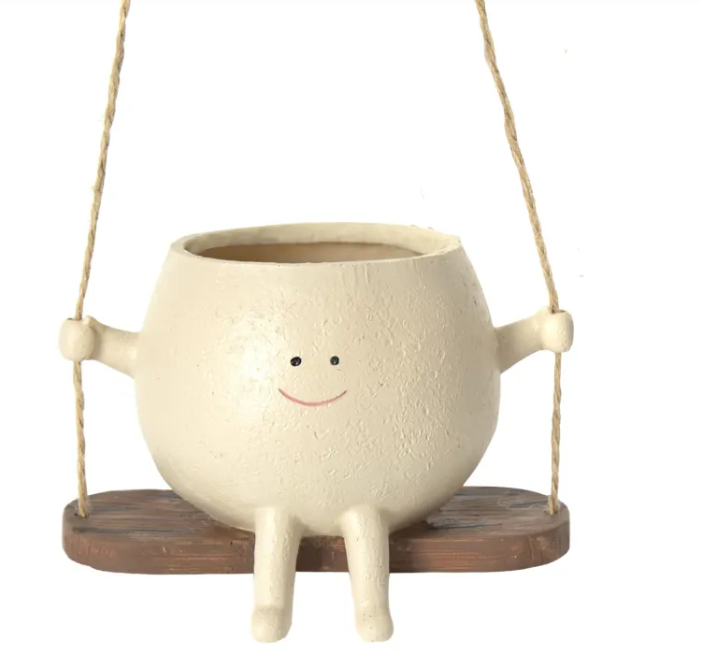 Cute Swing Face Planter | Plant Lover Gift