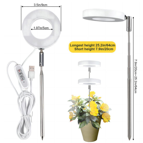 LED Grow Light for Indoor Plants | Timer + Dimming